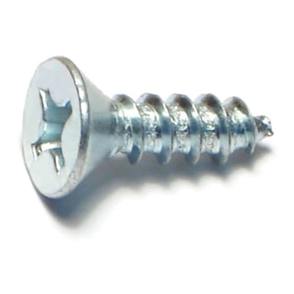 Midwest Fastener Sheet Metal Screw, #12 x 3/4 in, Zinc Plated Steel Flat Head Phillips Drive, 100 PK 03030 - main